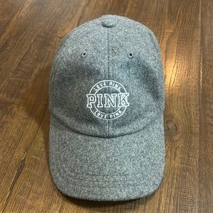 Love Pink Wool Grey Baseball Hat